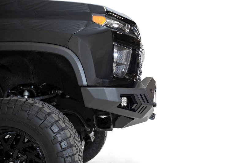 Chevrolet Silverado 2500 Bumper - Front - Addictive Desert Designs - Bomber HD - Hammer Black with Satin Black panels - `20-`27